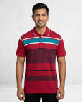 C n C Men's Premium Striped Polo T-Shirt