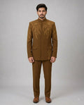 Rajwada Men’s Wear Premium Rich Mocha Brown 2-Piece Jodhpuri Suit
