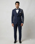 Rajwada Men’s Wear Premium Navy Blue 5-Piece Jodhpuri Suit