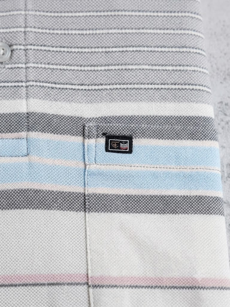 C n C Men's Premium Striped Polo T-Shirt