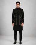 Rajwada Men’s Wear Premium Black 3-Piece Jodhpuri Suit