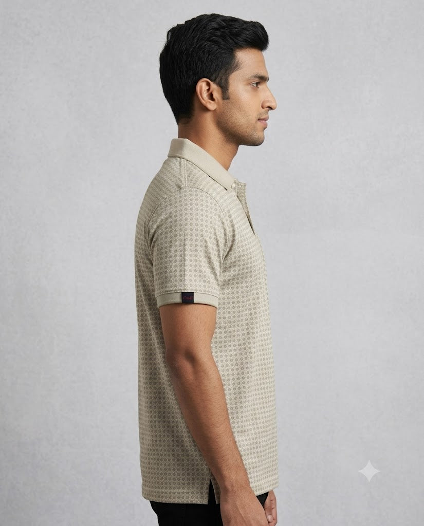 C n C Men's Premium Printed Polo T-Shirt