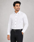 Men’s Premium White Blended Cotton Shirt