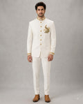 Rajwada Men’s Wear Premium Ivory White 2-Piece Jodhpuri Suit