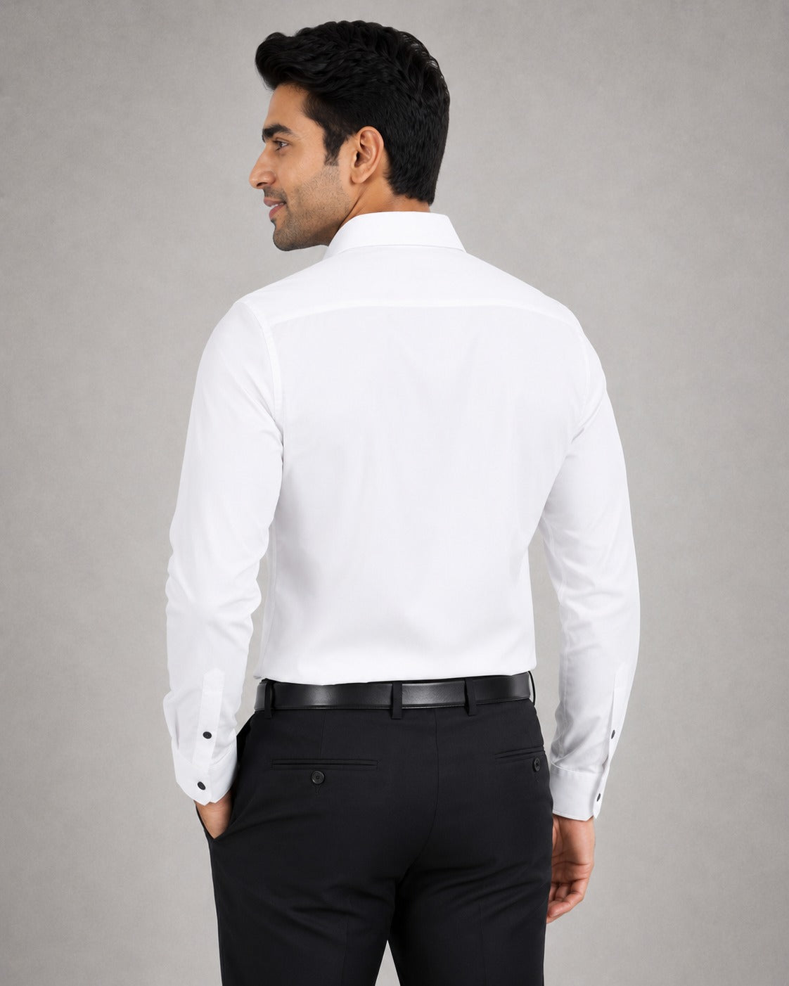 Men’s Premium White Blended Cotton Shirt