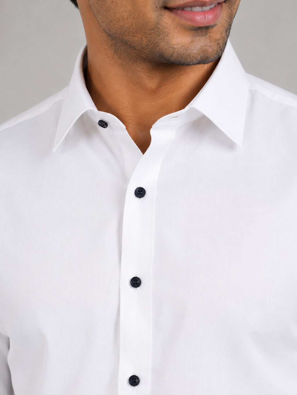 Men’s Premium White Blended Cotton Shirt