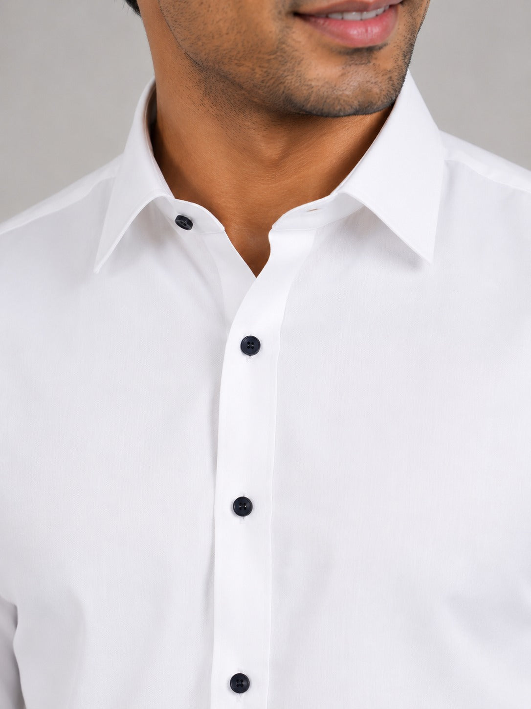 Men’s Premium White Blended Cotton Shirt