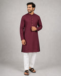 Rajwada Men’s Wear Wine Maroon Premium Cotton Kurta Pajama Set