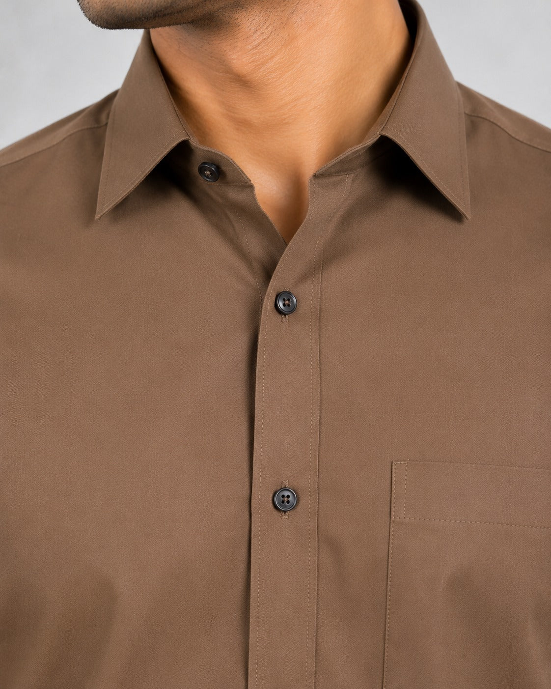 Men’s Premium Mocha Brown Blended Cotton Shirt