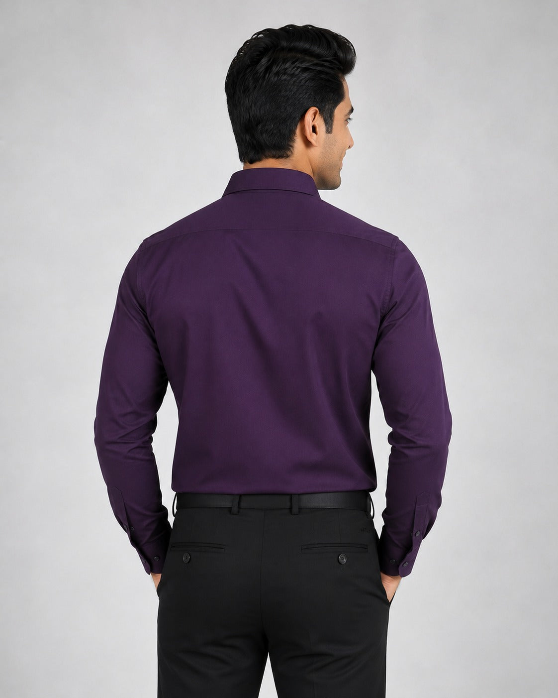 Men’s Premium Deep Purple Blended Cotton Shirt