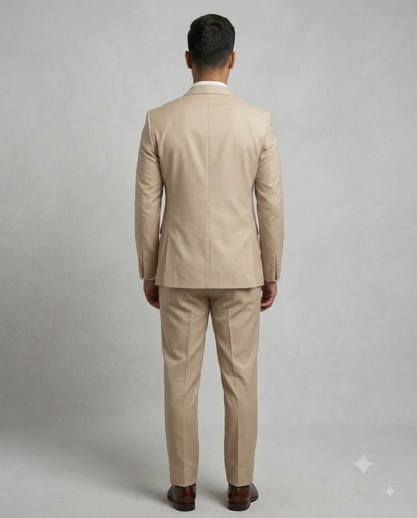 Rajwada Men’s Wear Premium Beige 2-Piece Jodhpuri Suit
