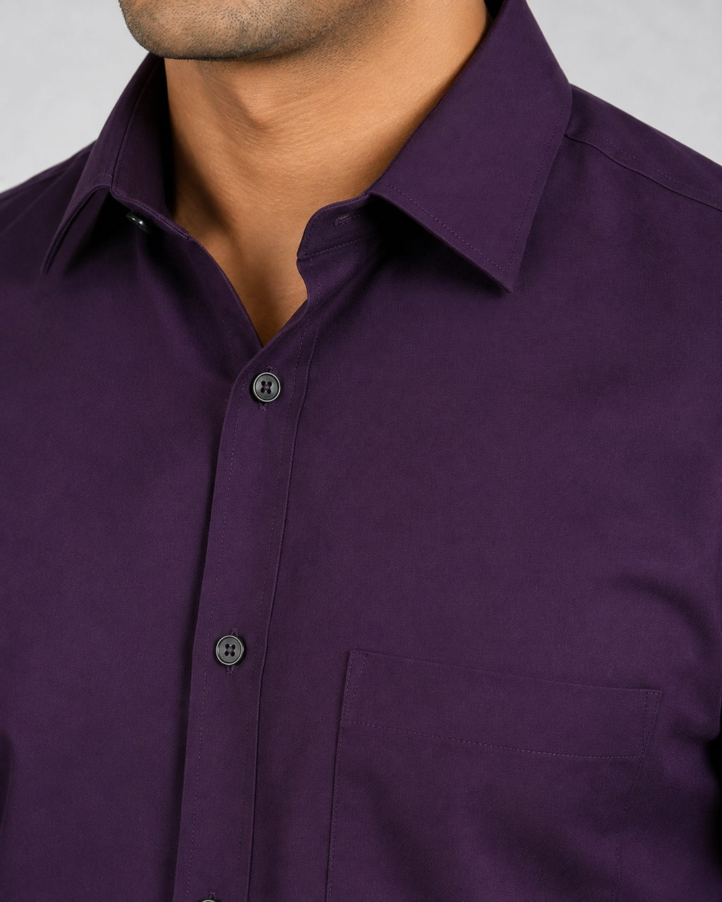 Men’s Premium Deep Purple Blended Cotton Shirt