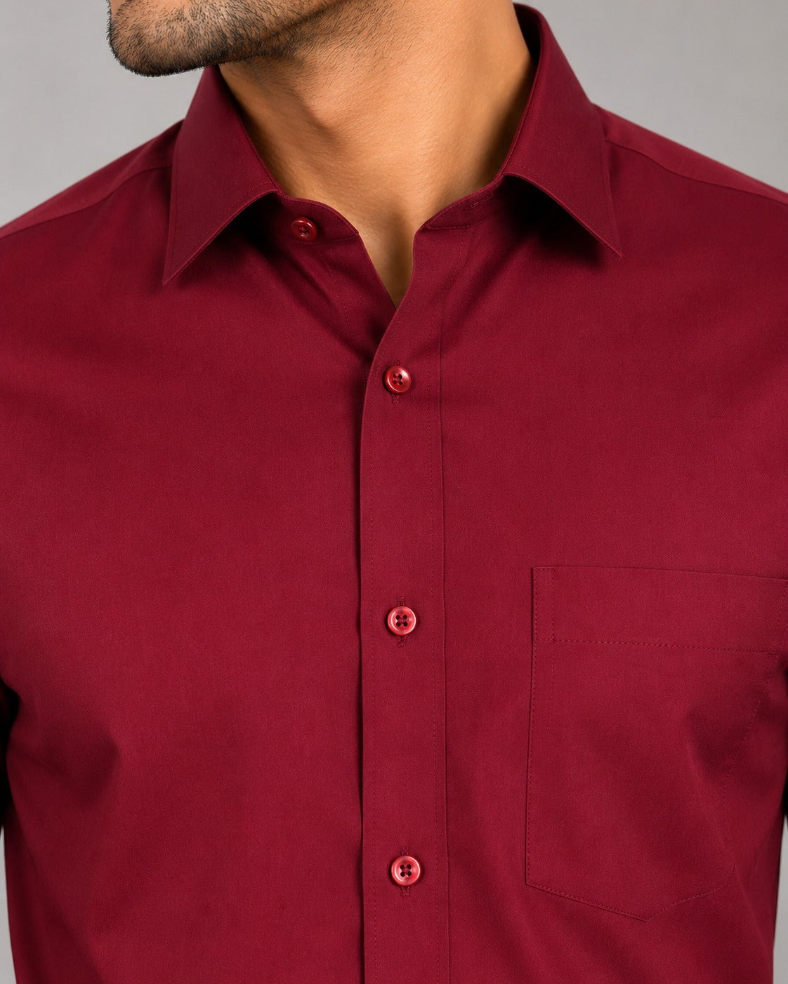 Men’s Premium Maroon Blended Cotton Formal Shirt