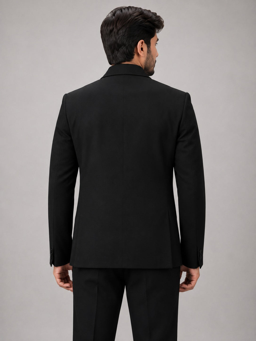 Rajwada Men’s Wear Premium Black 3-Piece Zipper Jodhpuri Suit