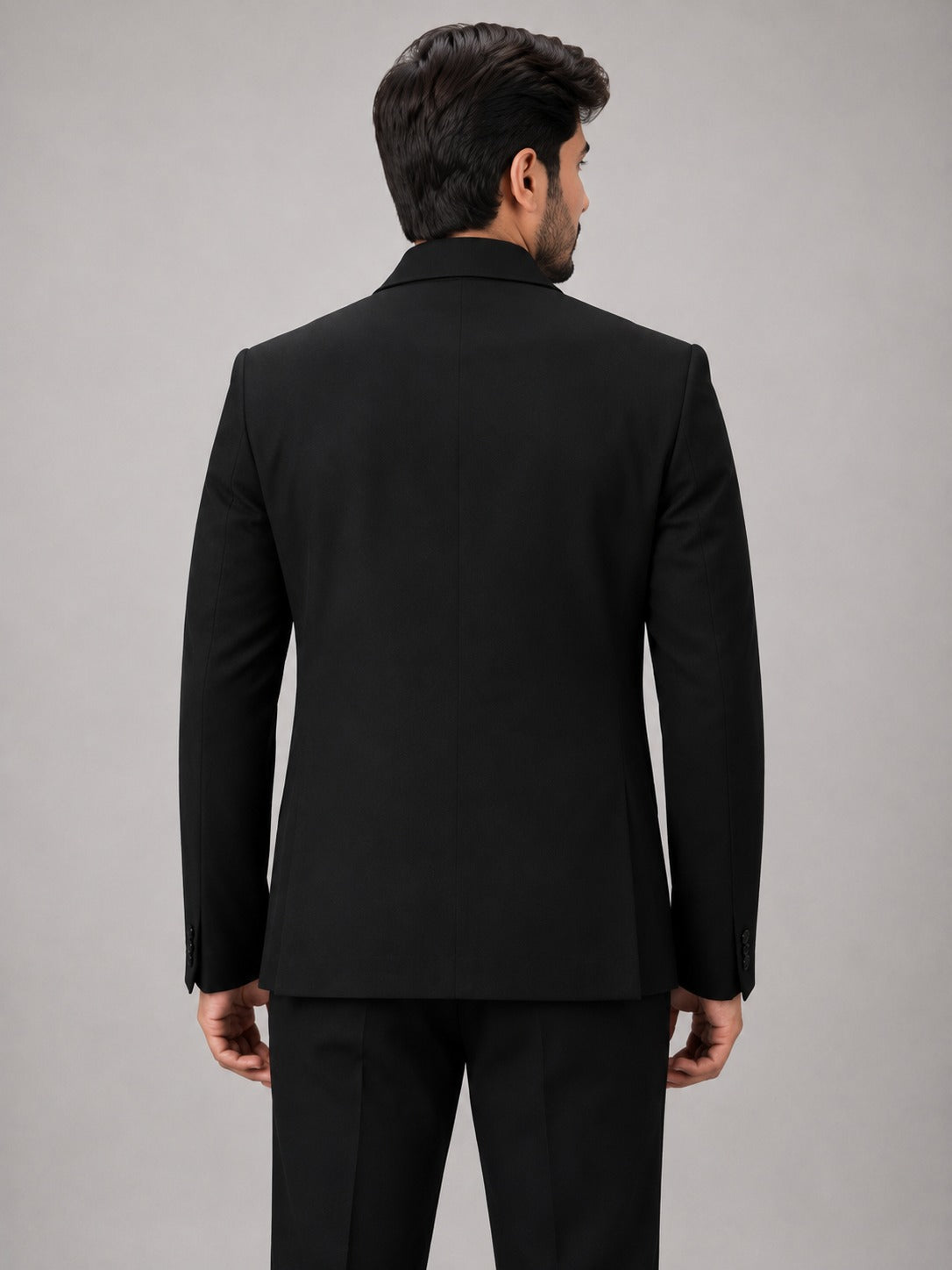 Rajwada Men’s Wear Premium Black 3-Piece Zipper Jodhpuri Suit