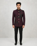 Rajwada Men’s Wear Deep Burgundy 2-Piece Jodhpuri Suit