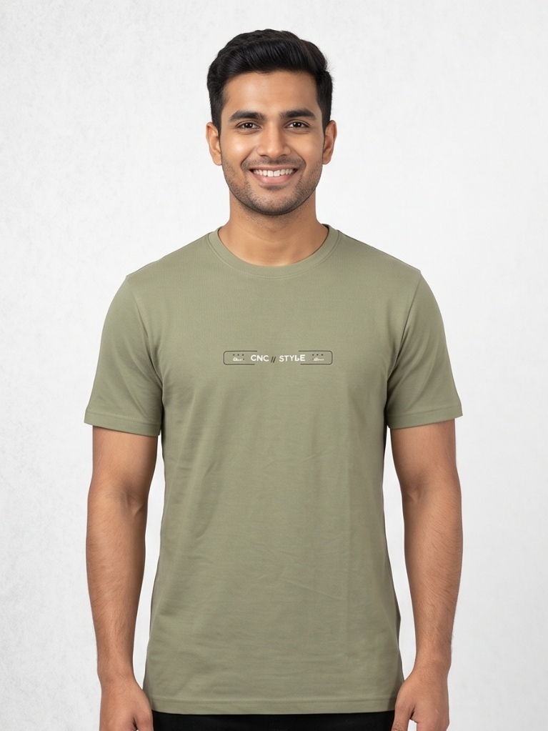 C n C Men's Premium Round Neck T-Shirt