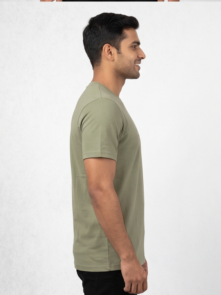 C n C Men's Premium Round Neck T-Shirt